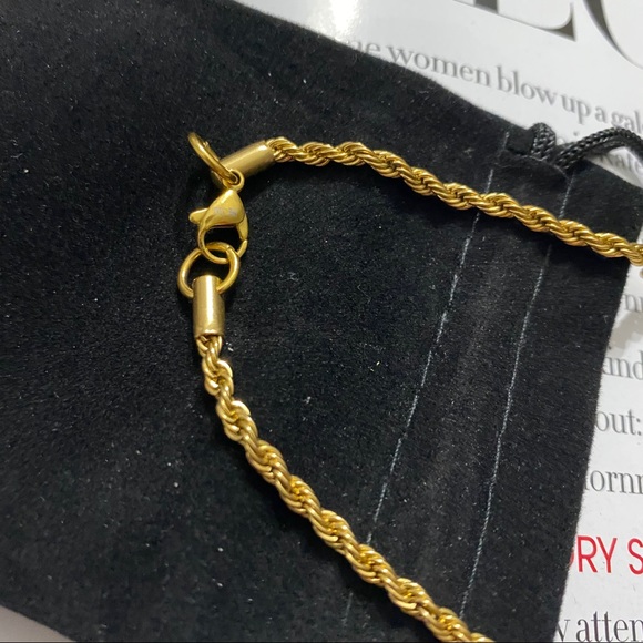 18K GOLD chain necklace pendant - Picture 3 of 4